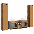 vidaXL Sada kúpeľňového nábytku 5 ks Staré drevo 33 x 34,5 x 160 cm