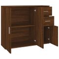 vidaXL Komoda hnedý dub 91x29,5x75 cm spracované drevo
