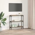 vidaXL Konzolový stôl Remeselný dub 75 x 22,5 x 75 cm Kompozitné drevo