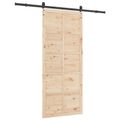 vidaXL Posuvné dvere Prírodná 80 x 208 cm Borovicový masív