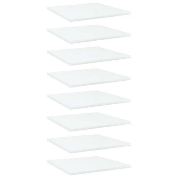 vidaXL Prídavné police 8 ks, biele 40x40x1,5 cm, drevotrieska