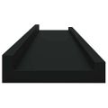 vidaXL Nástenné police 4 ks, čierne 80x9x3 cm