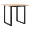 vidaXL Jedálenský stolík v tvare O 90x90x75,5 cm borovica a oceľ