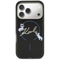 Obal Karl Lagerfeld pre iPhone 17 Pro 6,3" IML Choupettes Karl Script Logo MagSafe čierny