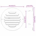 vidaXL Kryty vzduchových ventilátorov 4 ks Strieborná 100 mm