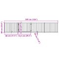 vidaXL Psia brána s dvierkami, skladacia, 4 panely, hnedá, 320 cm, topoľové drevo