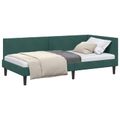 vidaXL Rohový rám postele Tmavozelená 80 cm x 200 cm Zamat