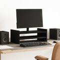 vidaXL Stojan na monitor čierny 50x27x20 cm kompozitné drevo
