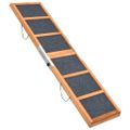 vidaXL Rampa pre psa šedá 120x30 cm jedľové masívne drevo