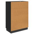 vidaXL Servírovacia skriňa Čierna 66 x 34,5 x 92 cm Kompozitné drevo