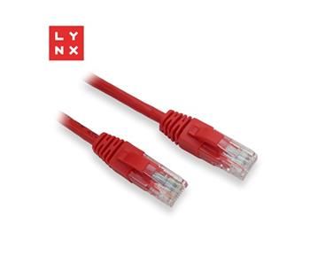 LYNX UTP patch kábel Cat5e, PVC, CCA, 1 m, červený (balenie obsahuje 10 ks)