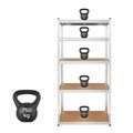 Kovový úložný regál Atos RB-1251R 180x90x40 cm červený