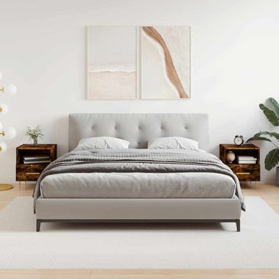 vidaXL Nočné stolíky 2 ks dymový dub 40x35x47,5 cm kompozitné drevo