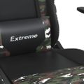 vidaXL Herná stolička s podnožkou čierna a maskovacia umelá koža