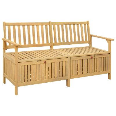 vidaXL Úložná lavička 2 -Seater 148 x 63 x 84 cm Masívna akácia