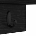 vidaXL Vešiak na stenu Nástenná montáž Čierny dub 60 x 10,5 x 18 cm