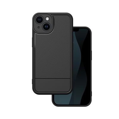 Jednoduché uhlíkové puzdro pre iPhone 14 6,1" čierne