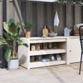 vidaXL Vonkajšia kuchynská skrinka MEPPEL biela 106x55x64 cm borovicový masív