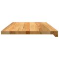 vidaXL Okenný parapet 2 ks svetlohnedá 70x40x2 cm dubový masív