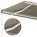 vidaXL Automatická markíza s LED a senzorom vetra 500x300 cm krémová