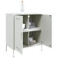 vidaXL Komoda biela 68x39x79 cm oceľ