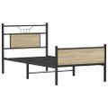vidaXL Posteľný rám bez matraca dub sonoma 80x200 cm kompozitné drevo