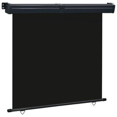 vidaXL Bočná markíza na balkón 165x250 cm, čierna