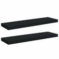 vidaXL Plávajúce nástenné police 2 ks, čierne 80x23,5x3,8 cm, MDF