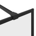 vidaXL Sprchová zástena z priehľadného ESG skla 140x195 cm čierna