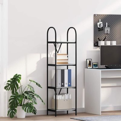 vidaXL Regál na knihy Sivý Sonoma 40 x 30 x 146 cm Kompozitné drevo