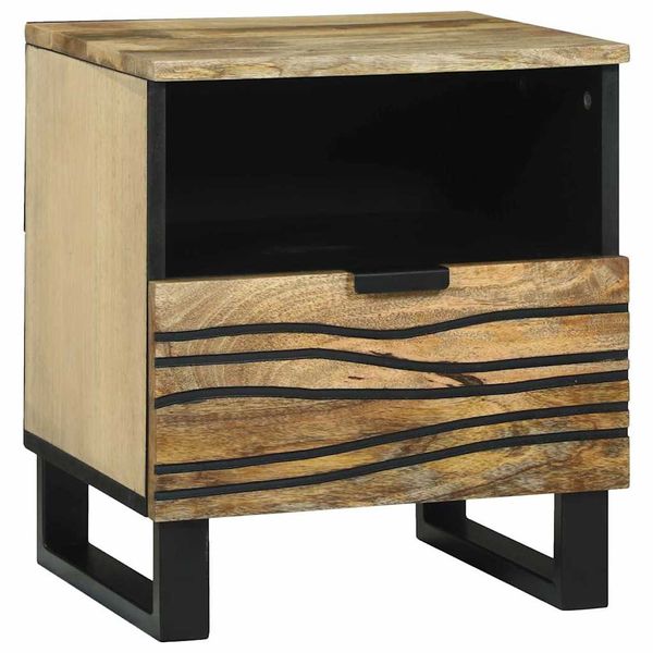 vidaXL Nočný stolík Prírodná 40 x 33 x 46 cm Kompozitné drevo