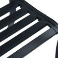vidaXL Záhradná lavica čierna 120 cm oceľ