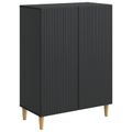 vidaXL Servírovacia skriňa Čierna 66 x 34,5 x 90 cm Kompozitné drevo