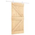 vidaXL Posuvné dvere Prírodná a biela 90 x 210 cm Borovicový masív