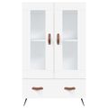 vidaXL Vysoká skrinka biela 69,5x31x115 cm kompozitné drevo