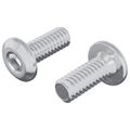 vidaXL Skrutka s hlavou a zámkom 2 ks Strieborná M6 x 15 mm Oceľ
