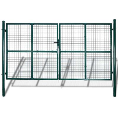 vidaXL Záhradná brána s pletivou, plot, dvere, stena, mreža 300x175 cm