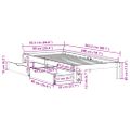 vidaXL Posteľný rám so zásuvkami biely 90x200 cm borovicový masív