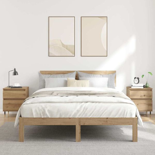 vidaXL Nočné stolíky 2 ks dub artisan 40x35x50 cm kompozitné drevo