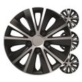 Poklice Rapide 15” čierno-strieborná sada 4ks COLOR BOX