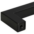vidaXL Rukoväte na skrinku 5 ks čierne 480 mm nehrdzavejúca oceľ