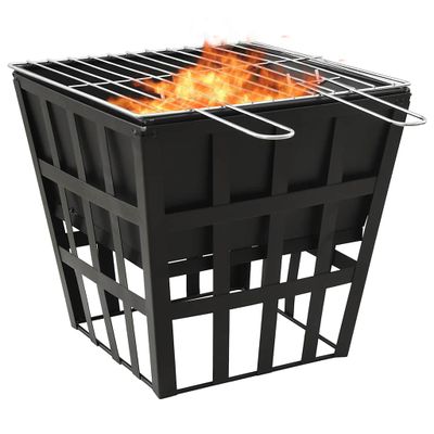 vidaXL 2 v 1 ohnisko a grilom 34x34x48 cm oceľ