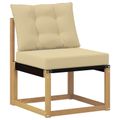 vidaXL Záhradná súprava gaučov 7 ks Biela a béžová