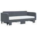 vidaXL Rozkladacia denná posteľ s matracmi tmavozelená 90x200 cm zamat