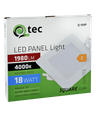 Q-109P LED panel 18W 1980lm 4000K biely - štvorcový pripevňovaný Qtec