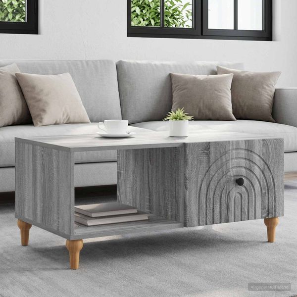 vidaXL Konferenčný stolík Sivá sonoma 90 x 50 x 40 cm Kompozitné drevo
