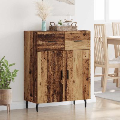 vidaXL Servírovacia skriňa so zásuvkou Staré drevo 69,5 x 34 x 90 cm