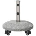 vidaXL Granito výplň slnečníka s kolieskami pre tyče 4-5 cm 27.2 kg