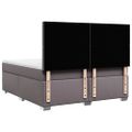 vidaXL Boxspring posteľ s matracom sivá 180x200 cm umelá koža