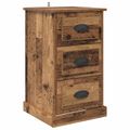 vidaXL Nočný stolík Staré drevo 39 x 39 x 67,5 cm Kompozitné drevo